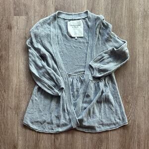 Abercrombie & Fitch Y2K Vintage Light Gray Babydoll Cardigan Size Medium